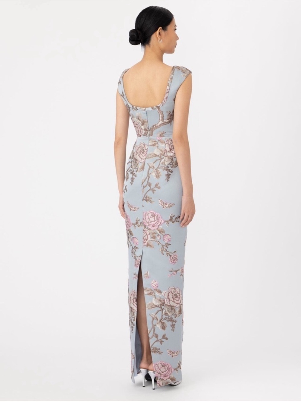 SAU LEE Brooke Floral Brocade Column Gown - Picture 2 of 5